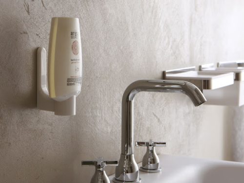 Fali tartó 300 ml-es Contatto flakonhoz - fehér színű